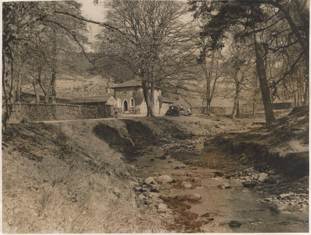 A picture of Lancaster Lodge, Abbeystead, next to the River Wyre.